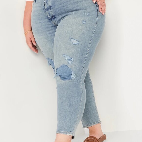 Curvy High-Waisted Button-Fly OG Straight Jeans - Size 24 - Picture 1 of 11